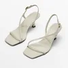 Sandalen Jenny Dave Shoes Women England Style Office Lady Fashion Simple Lederen Bandage Heel Sandals Women Casual Sandals 230419