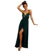 Nieuwe casual jurken ReeRee polyester slipdress sexy v-hals lang woon-werkverkeer feest alle seizoenen dames mouwloos