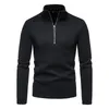 Suéteres para hombres Otoño para hombre Suéter con cremallera Color sólido Sudaderas con cuello alto Jersey Jerséis para hombres Top de cuello alto de gran tamaño S-3XL 231118