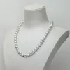 Chaînes Collier de perles de culture Akoya en argent véritable Lumineux Or jaune 14 carats 8-8,5 mm