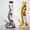 Tornado Bong Klein Recycler Heady Glass Dab Rigs Duschhead Perc Percolator Oil Rig Colorful Water Pipe Ship till Sea LL