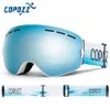 Óculos de esqui Coozz Brand Profissional Óculos de esqui profissionais Óculos duplos Lens Lens Anti-Fog UV400 Big Ski Glasses Snowboard masculino Homens de neve
