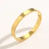 18K Gold Plated Stainless Steel Bangle Bracelets Women Luxury Designer Letter Mens Bracelet Jewelry Wristband Cuff Fashion Jewelry Accessories