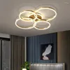 Chandeliers Modern Minimalist Living Room Atmosphere Home Light Luxury Nordic Bedroom Lamp Study Led Ceiling Lights