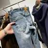 Jeans masculinos 2023ss tf negócios azul estiramento vintage y2k calças casuais sweatpants calças masculinas streetwear roupas roupas de rua alta