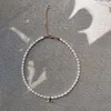 チョーカーファッショナブルな絶妙な天然淡水真珠のネックレス高品質の小さな真珠ショートアクセサリーデイリーウェアガールズ2023