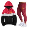 New Men fashion Hoodies Sweatshirt Sweatpants Suit Brand Print Sportswear Sets Tracksuit Men's Pullover Set Plus Size