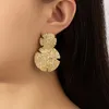 Pendientes colgantes moda europea perla de imitación aleación de circonio flor hoja de loto Piercing joyería para mujeres regalo de fiesta exagerado