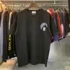 デザイナーファッション衣類 Tシャツヒップホップ Tシャツ Rhude ムーンライトブラックムーンプリントルーズカジュアルハイストリートメンズレディース Tシャツ夏の綿トップルーズストリート