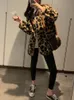 Womens Jackets for Women Single Breasted Faux Fur Leopard Print Long Sleeve Winter Clothes Coats Casual Outerwear Streetwear 231120