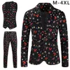 Men s Suits Blazers Funny Christmas Cartoon Printed 3 Piece Suit for Men Xmas Party Stage Dress Up Vest Trousers Plus Size Costume Homme 231120