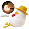 Night Lights USB Rechargeable Dimmable Cute Duck Lamp Kids Bedroom Light Portable Gift