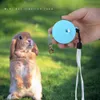 MINI 360 ﾰ Tangle-Free Dractable Dog Lash | 6.5 ft Stark nylonband | Enhandsbroms, paus, lås