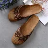 Slippers 2023 Women Summer Beach Flip Flops Breathable Linen Flat Female Casual Flax Bow Ladies Sandals Shoes