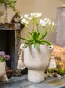 Vasen Binaurale Quaste Zement Blumentopf Vase Kreatives Design Hoher grüner Rettich Sukkulente Ins