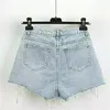 Kvinnors shorts koreanska mode Tasselkedja Kvinnors denim 2023 Summer High midja Sexig jeans Tunga industrin Nagelpärlor Kvinna