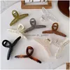 Hårklämmor Barrettes Vintage Cross Hair Clip Large Barrette Crab Claws Bath Ponytail Clips for Women Girls Accessories Dro Dhgarden OT8R3