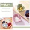 Plates 12 Pcs Love Seasoning Dish Plastic Sauce Dishes Small Heart Bowls Unbreakable Tray Appetizer Dessert Soy