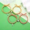 Braccialetti a maglie 1 paio di coppie di magneti per gli amanti Bracciale magnetico a forma di cuore con serratura Donna Uomo Regalo di gioielli con corda intrecciata regolabile