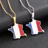 Pendant Necklaces HNSP Map Of Spain Stainless Steel Chain Necklace For Men Women Jewelry Accessories