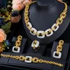 Brincos de colar Set Missvikki Hiphop Cuban Links Full Micro CZ Jóias Africanas de Luxo para Mulheres Cristal de Zircão de Casamento