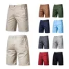 Shorts masculinos homens verão casual negócios solo algodão para homem cintura elástica ginásio correndo esporte praia roupas masculinas