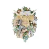 Decorative Flowers Highlands Cow Wreath Easter Spring Decor For Front Door Window Hanging Garland Festival Fireplace Decoration