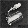 Pijpen Quartz Bodemloze V4 V5 Banger Met Waterpijp 25Mm Dikke Afgeschuinde Top Domeless Glazen Bong Nail Voor M22 R Verstuiver Bangers Dhfzv