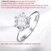 Pierścionki ślubne Smyoue Gra Certyfikowane 1-5CT MOISSANITE Ring VVS1 Lab Diamond Solitaire Pierścień dla kobiet obietnica obiecująca biżuteria