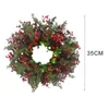 Decorative Flowers Props Wall Decorations Party Decoration Hanging Ornament Christmas Wreath Garland Red Berry