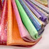 Fabric 150cm Wide Glitter Laser Polyester Fabric Iridescent Holographic Wedding Party Background Doll Clothing Decor Material DIY 230419