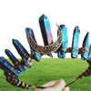 2020 Boho Vintage Witch Tiara Faux Crystal Raw Crystal Band Alloy Moon Angel Crown CX2008193834631