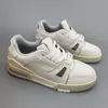 2024 Designer Sneaker Virgil Trainer Sapatos Casuais Couro De Bezerro Abloh Branco Verde Vermelho Azul Carta Sobreposições Plataforma Baixa Sapatilhas Tamanho 36-45 B9