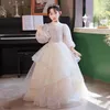 Girl Dresses Flower Elegance Dress For Children Wedding HandMade Kids First Communion Vestidos Teenager Weddings Bridesmaid Robe