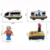 ElectricRC Track Toys for Children Remote Control Electric Train Magnet Slot Compatible med alla varumärken träbilar barn gåva 230419