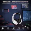 Auricolari per telefono cellulare X6 Pro Cuffie da gioco wireless 2.4G Cuffie con audio surround virtuale 7.1 con microfono rimovibile Luci RGB per PS4/PC/Xbox YQ231120