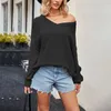 Women's Sweaters Sweater European And American Wear Reversed Off Shoulder Knit Pullover