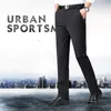 Men's Suits High Quality Men Dress Pants Thin Elastic Formal Fit Male Straight Black Business Office Causal Wedding Trousers A27