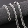 ed Rope Chain Classic Mens Jewelry 18k White Gold Filled Hip Hop Collana di gioielli di moda 24 pollici225m