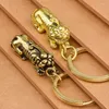 Chaves -Brave Tropas Brass Carchain Jóias Pingentes de Jóias Vintage Chinesa Estilo Handmade Tecido Corda Capacejante Artesanato K4558