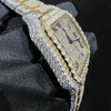 2023 Nova Versão Moissanite Cartis Pedras Relógios Ouro Prata Passar Teste Mens Diamantes Top Quality Mecânico Automático Eta Movimento Luxo Completo Iced Out