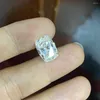 Diamants en vrac Mosangnai D VVS1 8x10mm 4 carats, forme de coussin allongé, prix du diamant Moissanite par Carat