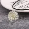 Pendant Necklaces Women Girls Dried Flower Necklace Transparent Glass Jewellery Retro Accessories