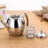 Bouteilles d'eau 1L / 1,5 L d'épaisseur en acier inoxydable théière cafetière bouilloire avec filtre grande capacité maison cuisinière à induction outil à thé