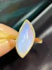 Anelli a grappolo LR Fine Jewelry 18K Gold AU750 Sri Lanka Origin Natural Moonstone Gemstone 6.78ct Female's For Women