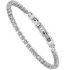 Bracelets de charme WelMag Zircon Bracelet en acier inoxydable bracelet pour femmes 19 cm dragonne strass mode filles bijoux décoratifs Couple 231120