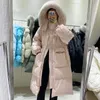 Womens Down Parkas Thick 90% duck down jacket genuine fox fur collar Korean long puff warm womens fluffy drag park 231120