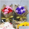 Couronnes fleurs décoratives créatives faites à la main de la rose suower fleur de savon artificiel bouquet artificiel décoration de mariage 30x20x10cm f dhoap