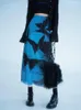 Röcke A-Linie Frauen Sommer Hohe Taille Streetwear Freizeit Täglich Print Design Midi Chinesischen Stil Mode Chic Einfache Damen