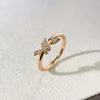 Rings Jewelry v Gold Knot Ring Women t Plating 18k Rose Twisted Rope with Elegant Feeling HJCY